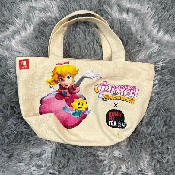 Princess Peach Show Time X Kung Fu Tea Mini Tote Bag - Exclusive - Picture 1 of 5